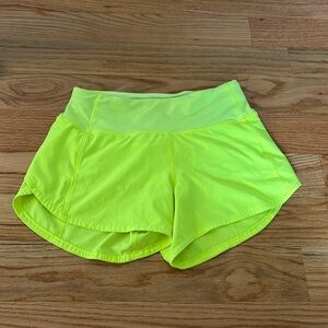 Sonic Yellow Lululemon Speed Up Shorts